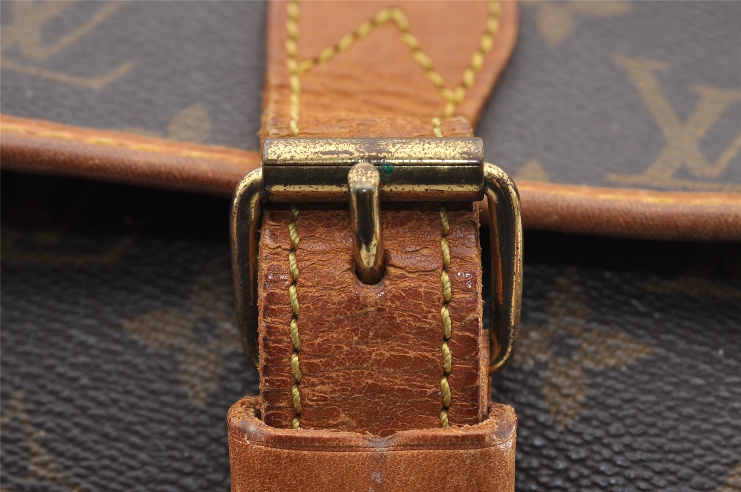 Authentic Louis Vuitton Monogram Gibeciere GM Shoulder Bag M42246 Junk 0543I