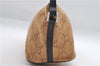 Authentic GUCCI Hand Bag Pouch Purse GG Canvas Leather 07198 Brown 0545E