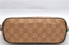 Authentic GUCCI Hand Bag Pouch Purse GG Canvas Leather 07198 Brown 0545E
