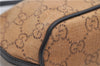 Authentic GUCCI Hand Bag Pouch Purse GG Canvas Leather 07198 Brown 0545E