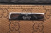 Authentic GUCCI Hand Bag Pouch Purse GG Canvas Leather 07198 Brown 0545E