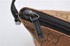 Authentic GUCCI Hand Bag Pouch Purse GG Canvas Leather 07198 Brown 0545E