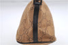 Authentic GUCCI Hand Bag Pouch Purse GG Canvas Leather 07198 Brown 0545E