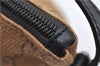 Authentic GUCCI Hand Bag Pouch Purse GG Canvas Leather 07198 Brown 0545E