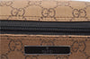 Authentic GUCCI Hand Bag Pouch Purse GG Canvas Leather 07198 Brown 0545E