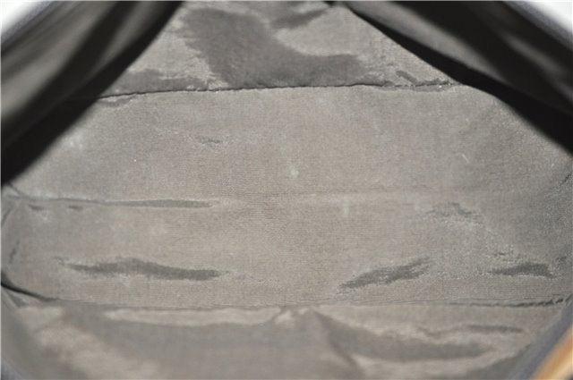 Authentic GUCCI Hand Bag Pouch Purse GG Canvas Leather 07198 Brown 0545E