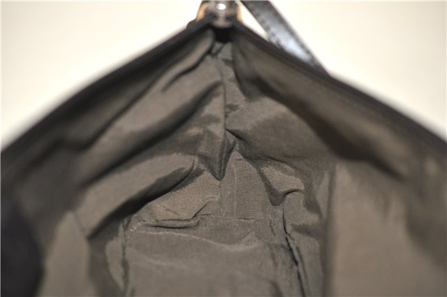 Authentic GUCCI Hand Bag Pouch Purse GG Canvas Leather 07198 Brown 0545E