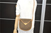 Authentic YVES SAINT LAURENT Shoulder Cross Body Bag PVC Leather Brown 0546D