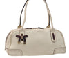 Authentic GUCCI Princy Ribbon Shoulder Hand Bag Leather 161720 Ivory 0547E