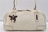 Authentic GUCCI Princy Ribbon Shoulder Hand Bag Leather 161720 Ivory 0547E