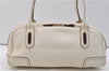 Authentic GUCCI Princy Ribbon Shoulder Hand Bag Leather 161720 Ivory 0547E