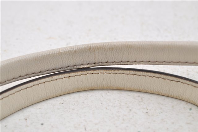 Authentic GUCCI Princy Ribbon Shoulder Hand Bag Leather 161720 Ivory 0547E