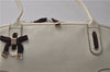 Authentic GUCCI Princy Ribbon Shoulder Hand Bag Leather 161720 Ivory 0547E