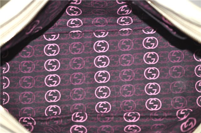 Authentic GUCCI Princy Ribbon Shoulder Hand Bag Leather 161720 Ivory 0547E