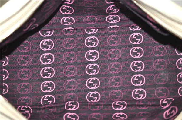 Authentic GUCCI Princy Ribbon Shoulder Hand Bag Leather 161720 Ivory 0547E