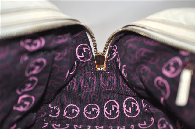 Authentic GUCCI Princy Ribbon Shoulder Hand Bag Leather 161720 Ivory 0547E