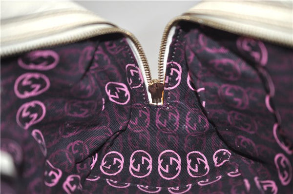 Authentic GUCCI Princy Ribbon Shoulder Hand Bag Leather 161720 Ivory 0547E