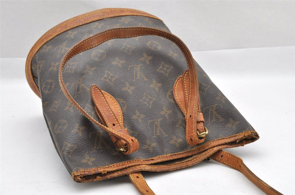 Authentic Louis Vuitton Monogram Bucket PM Shoulder Tote Bag M42238 Junk 0547I
