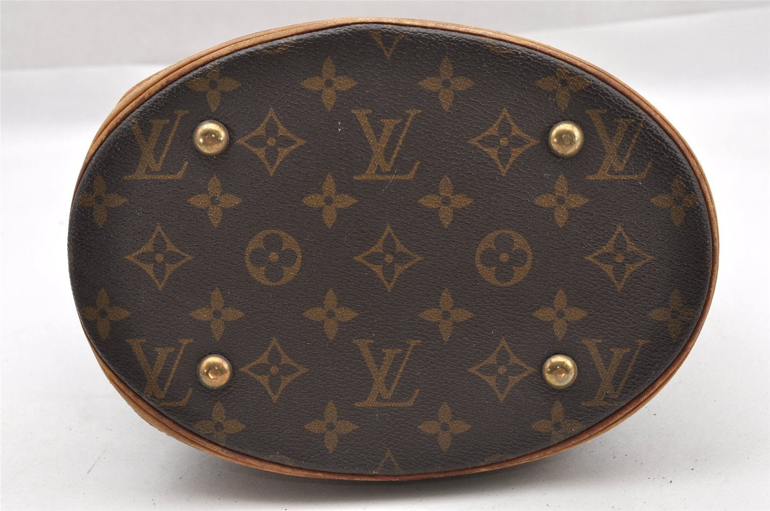 Authentic Louis Vuitton Monogram Bucket PM Shoulder Tote Bag M42238 Junk 0547I