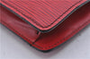 Authentic Louis Vuitton Epi Montaigne 27 Clutch Bag Red M52657 LV 0548D