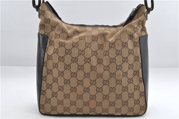 Authentic GUCCI Shoulder Hand Bag Purse GG Canvas Leather 0013766 Brown 0548E