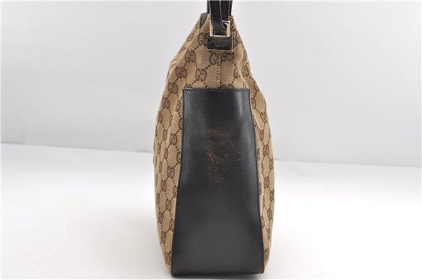 Authentic GUCCI Shoulder Hand Bag Purse GG Canvas Leather 0013766 Brown 0548E