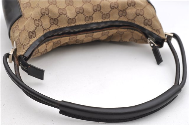 Authentic GUCCI Shoulder Hand Bag Purse GG Canvas Leather 0013766 Brown 0548E