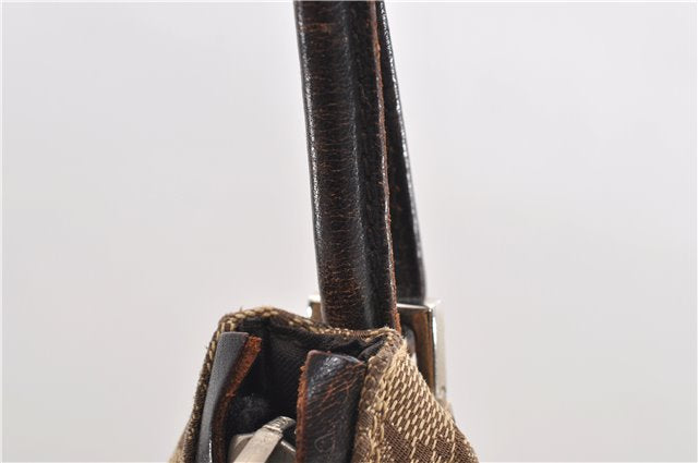 Authentic GUCCI Shoulder Hand Bag Purse GG Canvas Leather 0013766 Brown 0548E