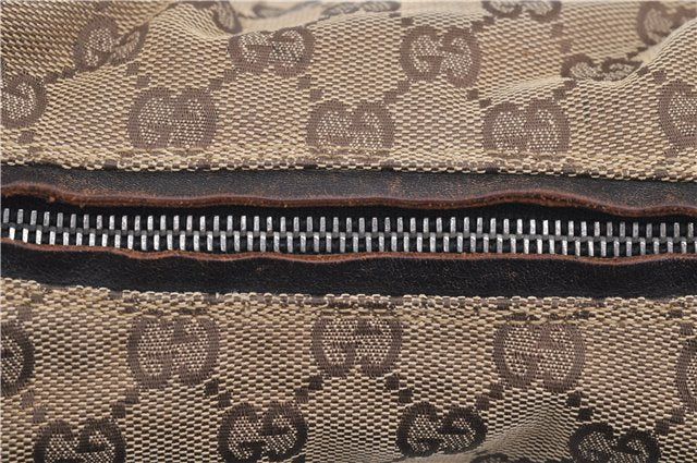 Authentic GUCCI Shoulder Hand Bag Purse GG Canvas Leather 0013766 Brown 0548E