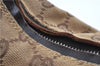 Authentic GUCCI Shoulder Hand Bag Purse GG Canvas Leather 0013766 Brown 0548E