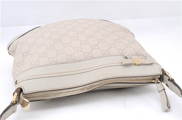 Authentic GUCCI Mayfair Guccissima GG Leather Shoulder Bag 257065 Ivory 0549E