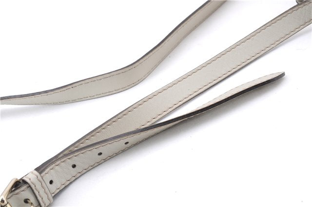 Authentic GUCCI Mayfair Guccissima GG Leather Shoulder Bag 257065 Ivory 0549E