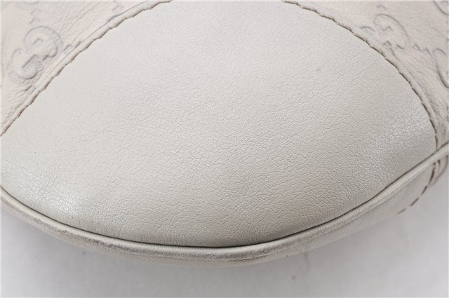 Authentic GUCCI Mayfair Guccissima GG Leather Shoulder Bag 257065 Ivory 0549E