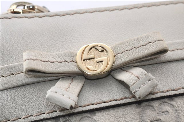Authentic GUCCI Mayfair Guccissima GG Leather Shoulder Bag 257065 Ivory 0549E
