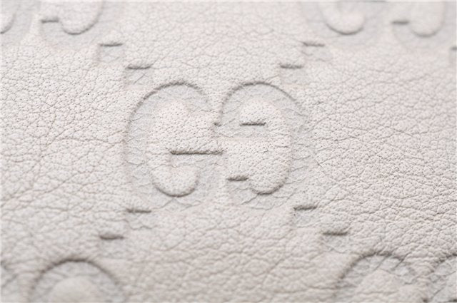 Authentic GUCCI Mayfair Guccissima GG Leather Shoulder Bag 257065 Ivory 0549E