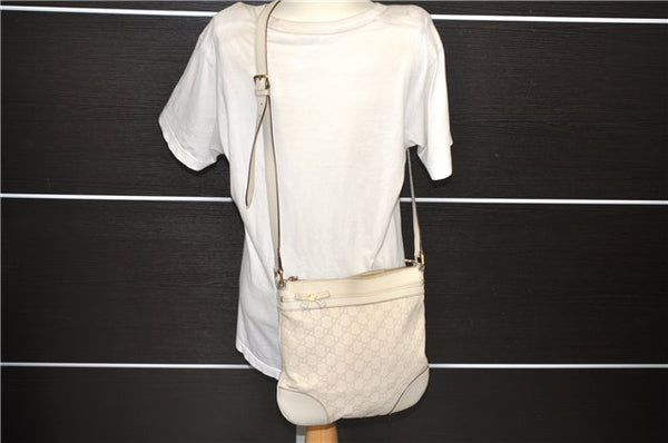 Authentic GUCCI Mayfair Guccissima GG Leather Shoulder Bag 257065 Ivory 0549E
