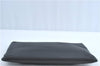 Authentic BALENCIAGA Clip M Logo Clutch Bag Purse Leather 373834 Black 0551B