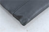 Authentic BALENCIAGA Clip M Logo Clutch Bag Purse Leather 373834 Black 0551B