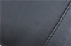 Authentic BALENCIAGA Clip M Logo Clutch Bag Purse Leather 373834 Black 0551B