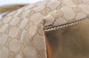 Authentic GUCCI Sherry Line Hand Bag GG Canvas Leather 131228 Beige Gold 0551E
