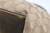 Authentic GUCCI Sherry Line Hand Bag GG Canvas Leather 131228 Beige Gold 0551E