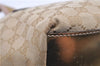 Authentic GUCCI Sherry Line Hand Bag GG Canvas Leather 131228 Beige Gold 0551E