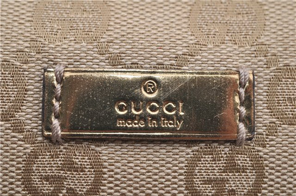 Authentic GUCCI Sherry Line Hand Bag GG Canvas Leather 131228 Beige Gold 0551E