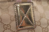 Authentic GUCCI Sherry Line Hand Bag GG Canvas Leather 131228 Beige Gold 0551E
