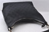 Authentic GUCCI Hand Shoulder Bag Purse GG Canvas Leather 0000602 Black 0553D