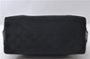 Authentic GUCCI Hand Shoulder Bag Purse GG Canvas Leather 0000602 Black 0553D