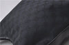 Authentic GUCCI Hand Shoulder Bag Purse GG Canvas Leather 0000602 Black 0553D