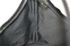 Authentic GUCCI Hand Shoulder Bag Purse GG Canvas Leather 0000602 Black 0553D
