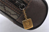 Authentic GUCCI Clutch Hand Bag Purse GG PVC Leather Brown 0555D