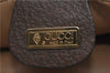 Authentic GUCCI Clutch Hand Bag Purse GG PVC Leather Brown 0555D